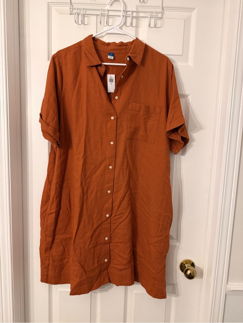 NWT Old Navy Linen Style Button Down Dress
